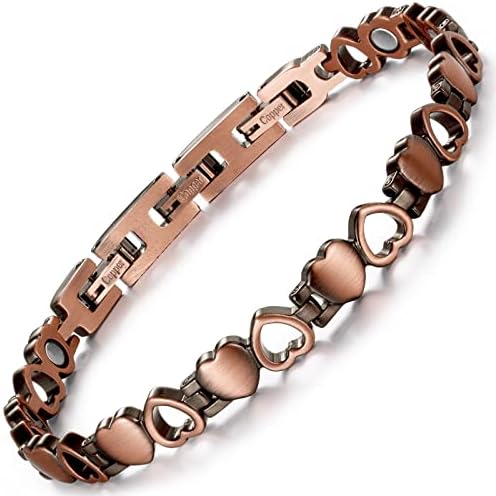 RainSo Elegante Magnetische Armbanden voor Vrouwen Roestvrij Staal Magnetische Armband Voor Vrouwen Verstelbaar met Verwijder Tool & Geschenkdoos (Zilver