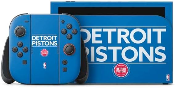 Skinit Decal Gaming Skin Compatible with Nintendo Switch 2 (2025) with Joy-Con - Officially Licensed NBA Detroit Pistons Canvas Design