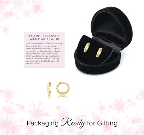 Image of Cherished Moments Hoop Earrings, .925 Sterling Silver or 14k Gold-Plated