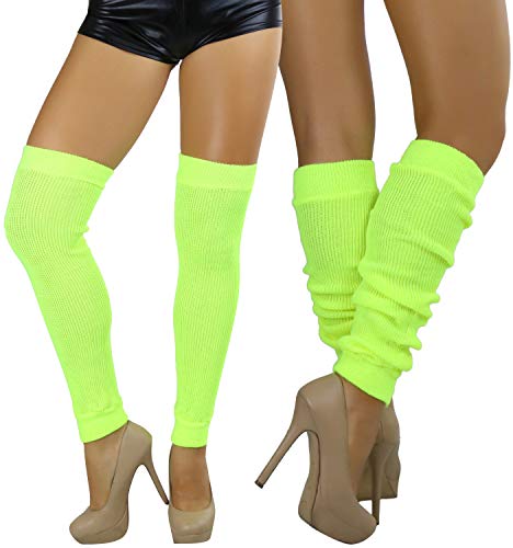 Image of ToBeInStyle Women's Long Over The Knee Leg Warmers Bright Thigh High