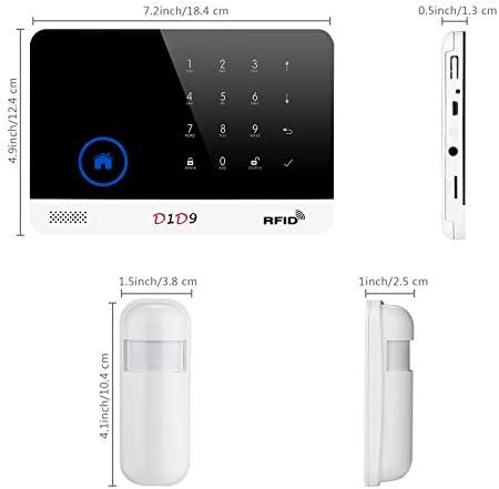 D1D9 19pcs Wireless DIY Home Burglar Alarm System, 4G WiFi GSM, No Monthly Fee,Home Security with App Alert — view 8