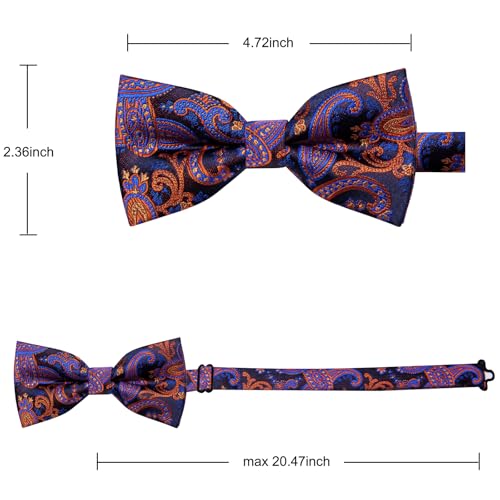 Image of YourTies Bow Ties for Men Pretied Bowties Solid Color Satin Bow Tie Formal Business Tuxedo Wedding Party Prom