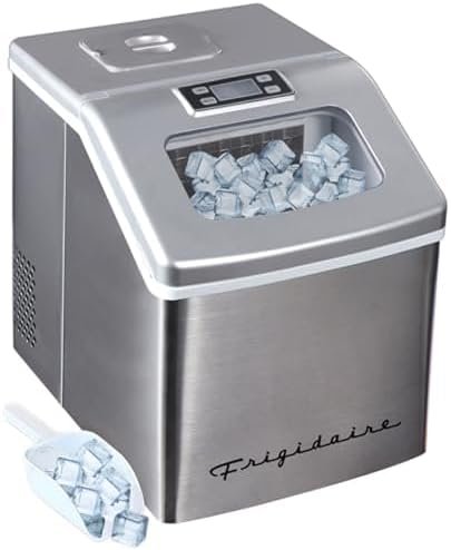 FRIGIDAIRE EFIC452-SS 40 Lbs Extra Large Clear Maker, Stainless Steel, Makes Square Ice : Appliances