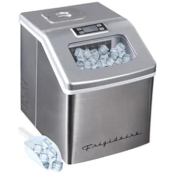 Frigidaire EFIC452-SS 40 Lb Extra Large Clear Square Ice Maker, Stainless Steel