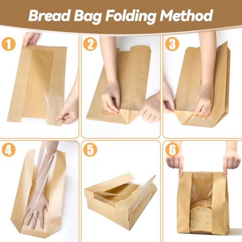100 Pcs Extra Thick Bread Bags
