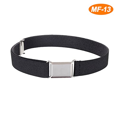 BaronHong Cinto infantil com fivela – Cinto elástico ajustável com fivela de prata, 3 peças, Pacote