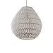 Produktbild Lindby Pendelleuchte, Hängeleuchte Papiergeflecht Ø 33cm, Hängelampe Papier weiß, 1x E27 max. 60W, ohne Leuchtmittel, Wohnzimmerlampe, Schlafzimmerleuchte