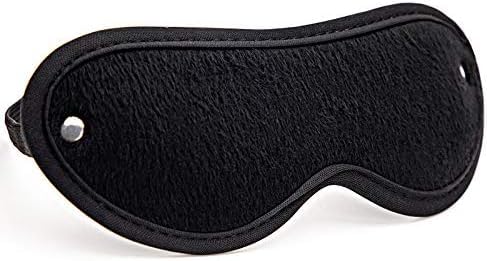 Cravache de Cheval d'équitation en Cuir 4pcs avec Bandeau de Yeux en Satin