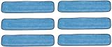Real Clean 24 inch Microfiber Wet Mop Refill Pads for Flat Microfiber Mop Frames (Pack of 6)
