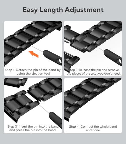 Image of MoKo Upgraded Titanium Watch Band, Compatible with Apple Watch Ultra 3 / Ultra 49mm, Replacement Strap for iWatch 46mm /45mm /44mm /42mm, Metal Band for Series 11 /10 /9 /8 /7 /6 /5 /4 /3 /2 /1 /SE3 /SE2 /SE