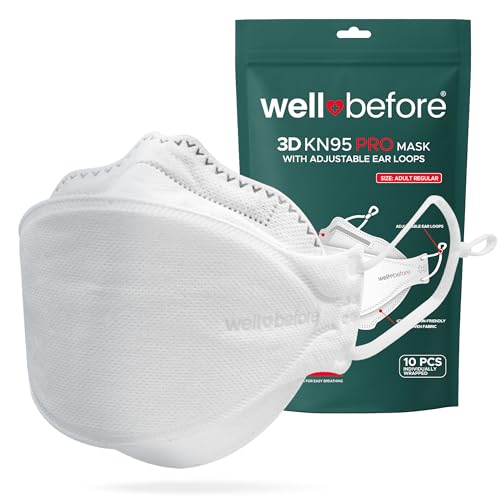 Well Before 3D PRO KN95 Mask, Small, White
