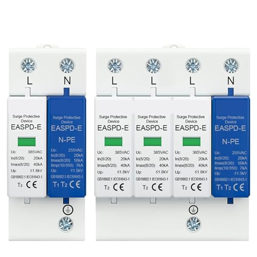 Protection contre les surtensions AC SPD 2P 385V parafoudre type 1 type 2 50KA