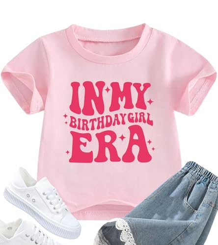 Image of Birthday Girl Shirt Cute Girls Birthday T Shirt 3-10 Year Funny Party Gift Tees Toddler Kids Graphic Tee Tops