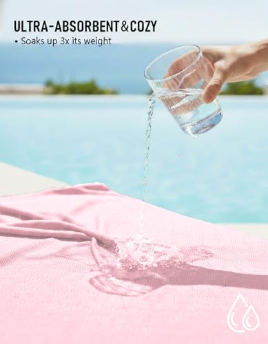 Image of Yongoes Oversized Turkish Beach Towel Blanket Cotton Giant XL Sandproof Towels Huge Linen XXL Extra Large Big Throw Quilt Blankets for Adults Cloud Travel Camping Glamping Accessories Essentials