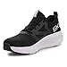 Skechers Men's GOrun Elevate-Lace Up Performance Athletic Running & Walking Shoe Running, Black/White, 10.5