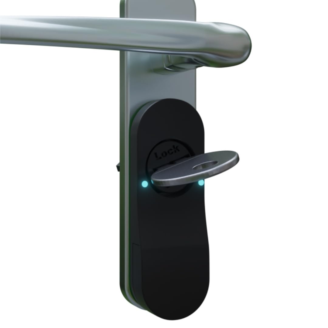 Locksure Door Lock Sensor, Lock Status Monitor for UK Euro Cylinder Locks, Matter Over Thread, Requires Matter Hub, Works with Apple Home and Google Home (Key Turn)