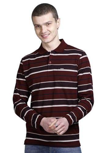 Image of Full Sleeve Polo T Shirt for Men Cotton with Pocket and Collar - Regular Fit Tshirt