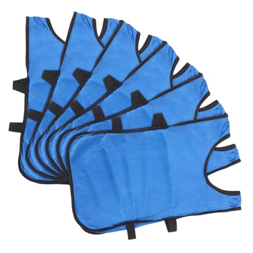 BESPORTBLE 6pcs Training Waistcoat Team Sports Pinnies Football Shin Guards Soccer Shoes Football Socks Youth Boys Football Bibs Youth Vests Kit Blue