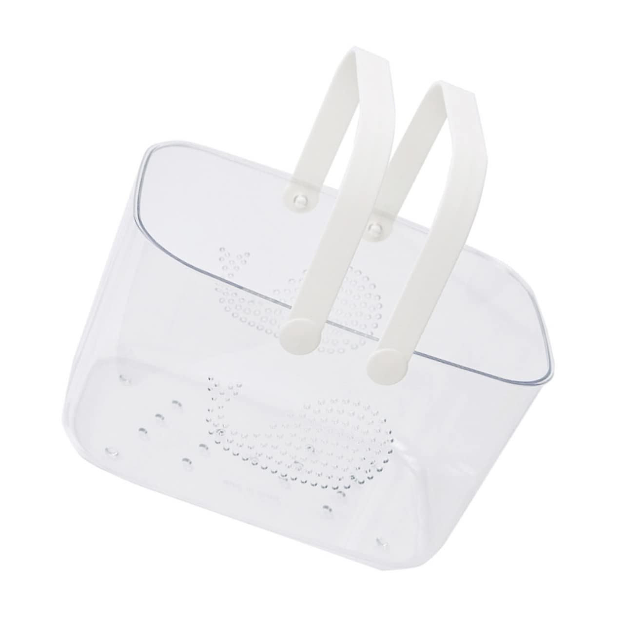 Cesta de Plástico para Almacenamiento en Baño y Sala de Estar, Cesta Organizadora Portátil Asa para Ducha y Dormitorio