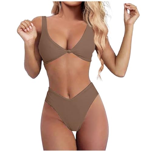 [Cinture regolabili] La parte superiore del bikini triangolare è dotata di una bretella per il collo e di una cinghia per la schiena, che possono essere regolate in modo flessibile. Il bikini a cintura bassa è invece dotato di una cinghia legabile che riesce abilmente ad adattarsi alla tua figura sensuale, delineando delle curve attraenti