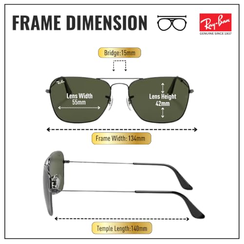 Image of Ray-Ban RB3136 CARAVAN Sunglasses with Official Eyewear Kit