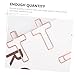 SEWACC 40Pcs Cross Shape Bible Paper Clips Memo Clamps for Office School Unique Design with Finish for Organizing Documents Crafting
