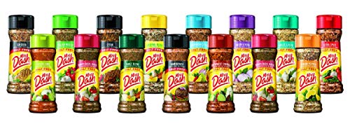 Mrs Dash Seasoning Salt Free Variety Pack, 12 Bottles Complete Set, A Healthier Option Salt Free Spices, Mrs. Dash No Salt Seasoning with Measuring Spoon by Erbies