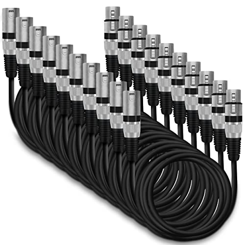 Gearit Xlr To Xlr Microphone Cable (10 Feet, 10-Pack) Xlr Male To Female Mic Cable 3-Pin Balanced Shielded Xlr Cable For Mic Mixer, Recording Studio, Podcast - Black, 10Ft, 10 Pack #TOP4