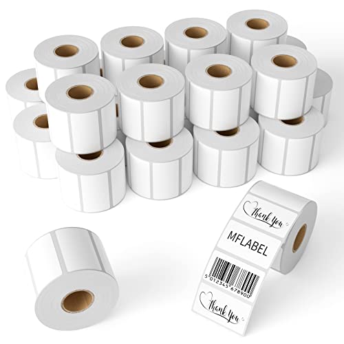 MFLABEL 24 Rolls of 1000 2-1/4 x 1-1/4 Inch Direct Thermal Perforated Shipping Labels,SKU Labels (24 Rolls)