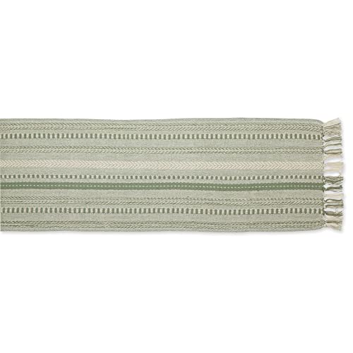 image for DII Farmhouse Braided Stripe Table Runner Collection, 15x108 (15x113, 
