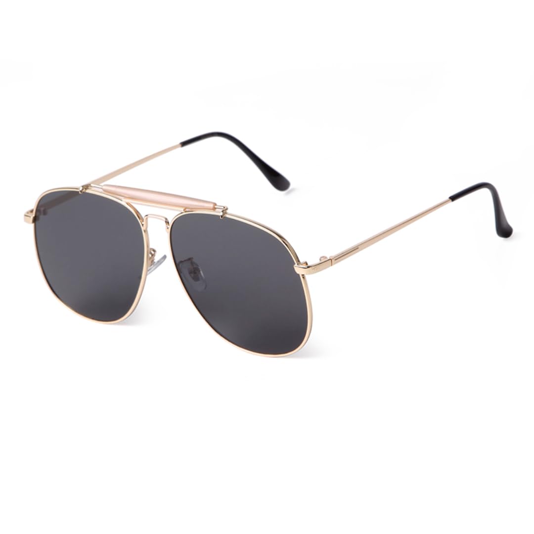 Occhiali da sole vintage con montatura in metallo, uomo e donna, con protezione UV.