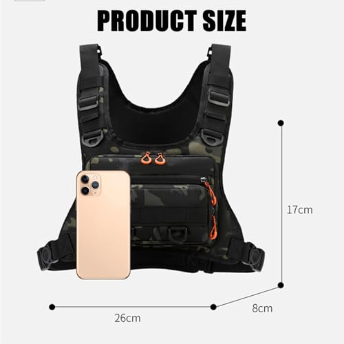 Bolsa de pecho para pesca y aventuras al aire libre con múltiples compartimentos 6
