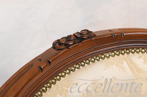 Gianpaolo イタリア製 ダイニングチェア Brianzola ウォールナット F967.01ベージュ 肘あり クラシック 上品 天然木 猫脚 W57xD48xH99cm [5]