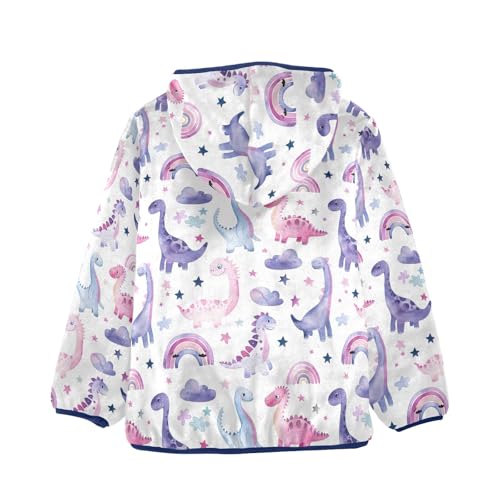 CHIFIGNO Cute Crocodile Toddler Fleece Jacket Thickened Warm Soft Comfy Hooded Jacket with Arctic Fleece Lining 3-10Y2