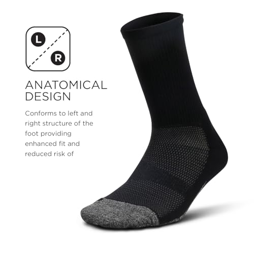 Image of Feetures Elite Light Cushion Mini Crew Sock - Sport Sock with Targeted Compression