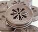 Pewter Daisy Cut Lids for Mason Jars, 12 Count