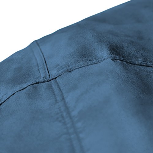 Lumaland Luxurious 7Ft Big Bean Bag Chair With Microsuede Cover - Ultra Soft, Foam Filled And Washable Bean Bag For Teens, Adults, Pets - Accessory For Dorm, Living Room, House - Navy Blue #TOP7