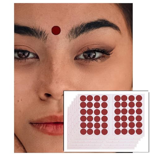 Image of Vama Fashions Simple Round Velvet Maroon Bindi for Ladies kumkum sindoor Maroon Plain bindis Set for Women (Large Bindi 12mm)
