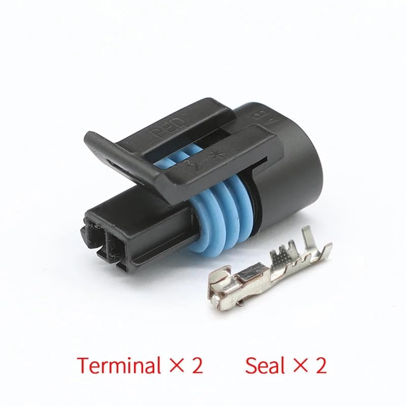 2Pin 12162193 Waterproof Automotive Connectors Housing 1.5mm Sensor Cable Harness Connector Additional Terminal KLOOKY