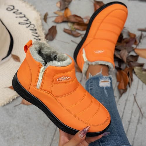 Snow Boots for Women 2025 Winter Boot Comfortable Warm Fur Lined Ankle Booties Outdoor Slip On Waterproof Short Boots3