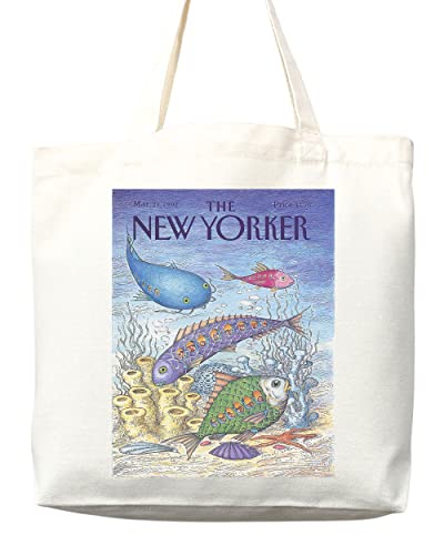 Bolso tote New Yorker con arte y pouch a juego miniatura 1