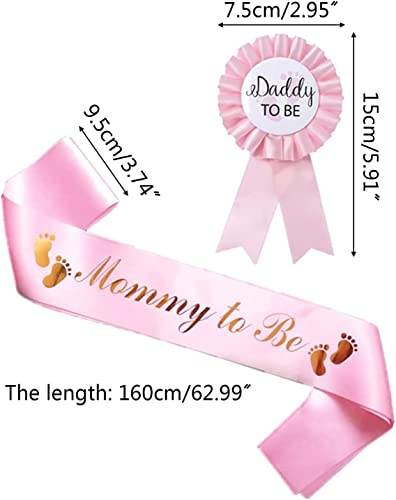 2pcs Pink Mom to Be Sash Mummy to Be Sash, Mum to Be Sash, Baby Shower Sash Mother to Be Decoration Mum to be Gifts Party Accessories for Her - Image 3