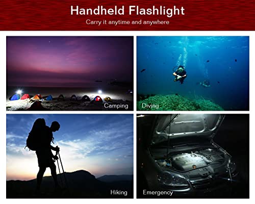 Orendebon Diving Flashlight Cree Xm-L2 3000 Lumen Outdoor Waterproof 100M With 6800Mah Battery,Charger+Free Box For Camping Hiking Underwater Diving Fishing Camping Cycling #TOP5