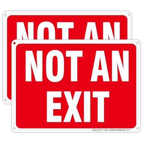 Panneau Not an Exit antirouille en aluminium rigide pour une signalétique claire lot de 2