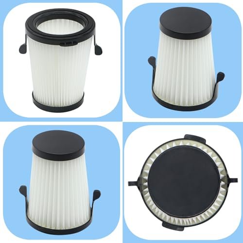 Aolleteau 4 Pack HEPA Vacuum Filters Compatible with Milwaukee M12 Compact Vacuum 0850-20, Compare to part# 49-90-1950, Including 4 Pack HEPA Filters & 1 Pack Brush
