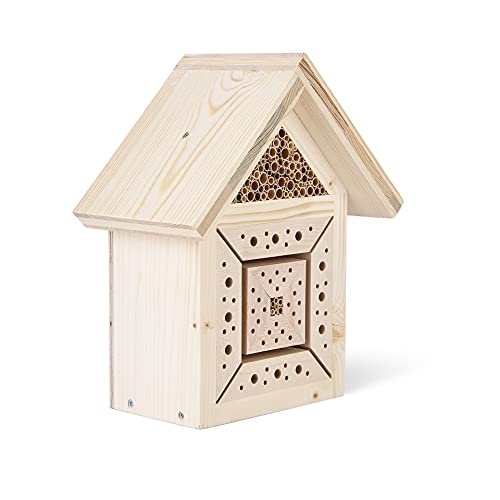 Wildbienenglück BienenLiebe | kleines Premium Insektenhotel für deinen Balkon oder Garten! | Top Verarbeitung | Aus… – Bild 7