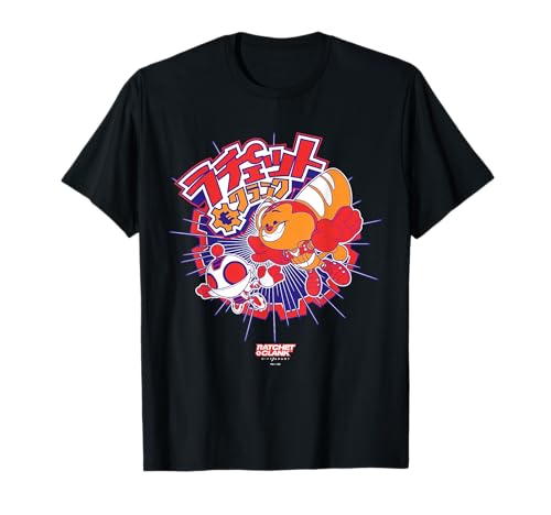 Ratchet and Clank Colorful Retro Illustration Video Game T-Shirt