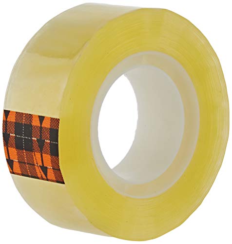 Scotch Klebebandabroller 83980 – Klassischer Tischabroller in Schwarz – Inkl. 1 Rolle Scotch Crystal Klebefilm 19 mm x 10 m & 5081933 Klebeband (33 m x 19 mm) 8 Rollen transparent