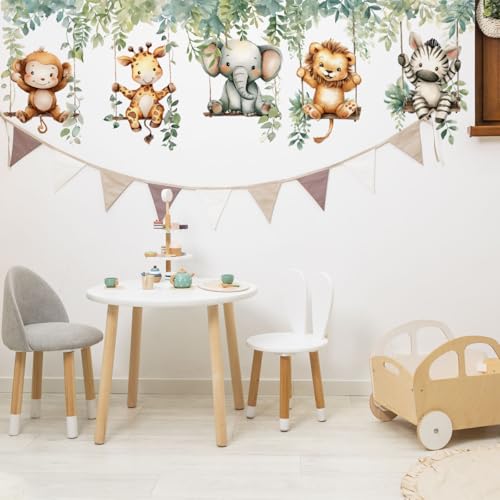 Vinilos Decorativos Animales Selva para Pared Infantil miniatura 1
