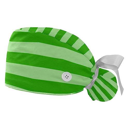 Bonnet bouffant pastèque verte pour la cuisine et les soins professionnels réglable